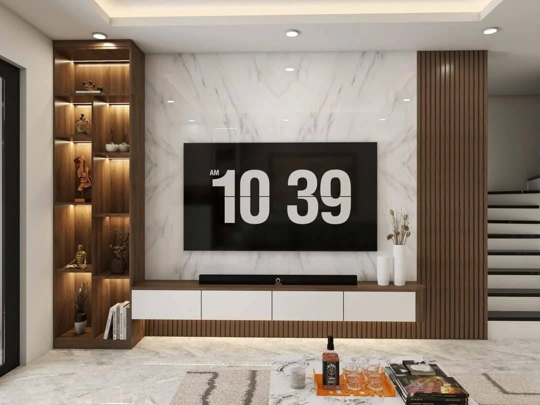 Kệ ti vi + tủ trang trí NB02