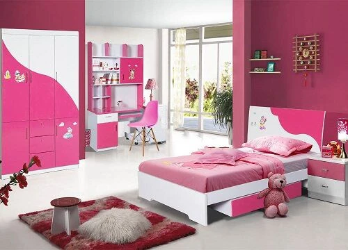 Bộ Giường Tủ Cho Bé Gái GNE12